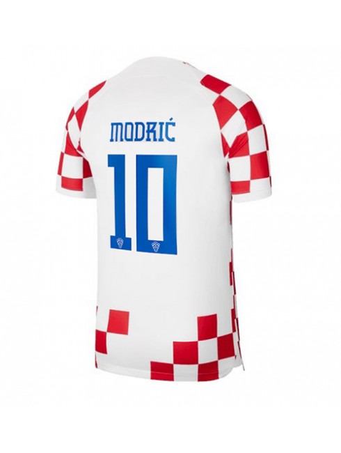Moški Nogometna dresi replika Hrvaška Luka Modric #10 Domači SP 2022 Kratek rokav